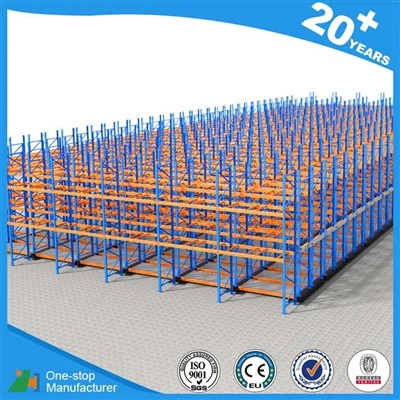 Thiết kế mới Hệ thống giá đỡ di động có động cơ Giá đỡ có đường ray Giá đỡ Pallet Giá lưu trữ Giá kho có khả năng chịu tải cao
